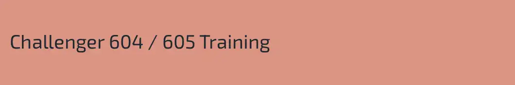 Challenger 604 / 605 Training